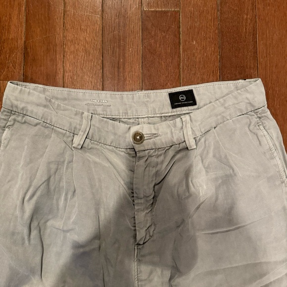 AG Adriano Goldschmied The Evan Pleated Trousers Gray - Picture 3 of 4